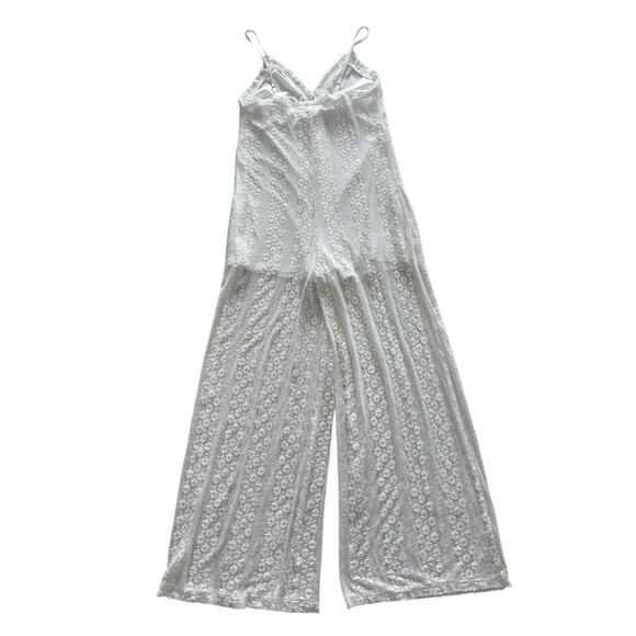 MUCHE ET MUCHETTE WHITE LACE JUMPSUIT SIZE MEDIUM - Picture 5 of 6